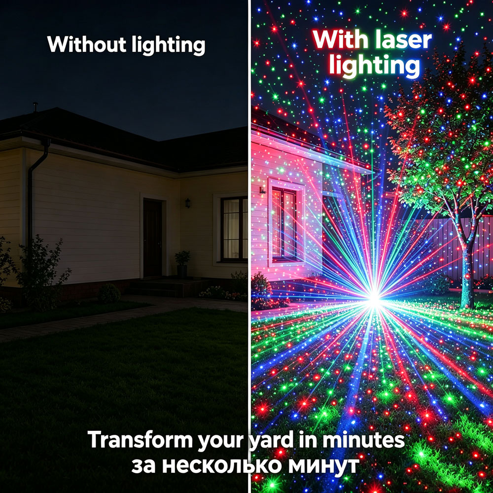 Christmas New Year RGB Laser P - огляд і ціна Lighting Effect Home Decor