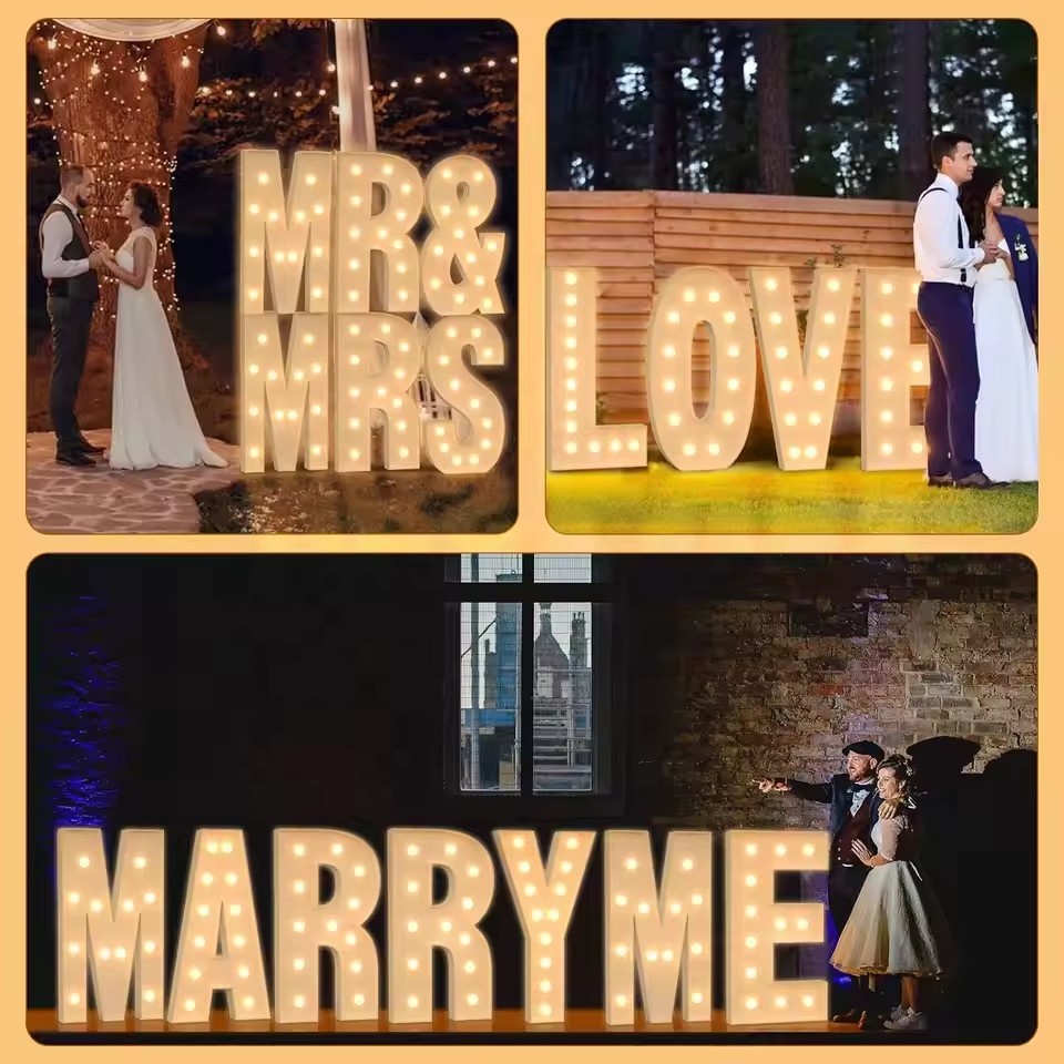 4FT 5FT Marquee Letter Wedding - огляд і ціна Light Up Letters Marquee
