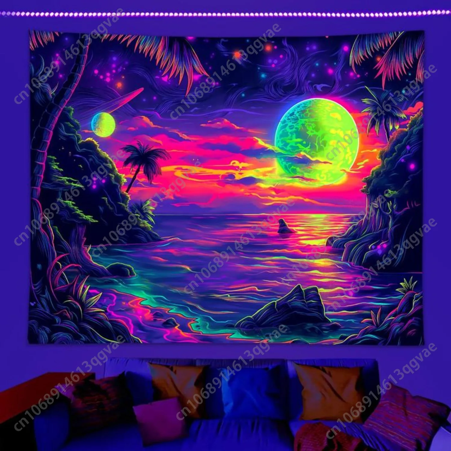 Reactive Tapestry Fantasy Spac - огляд і ціна Lighting Effect Home Decor