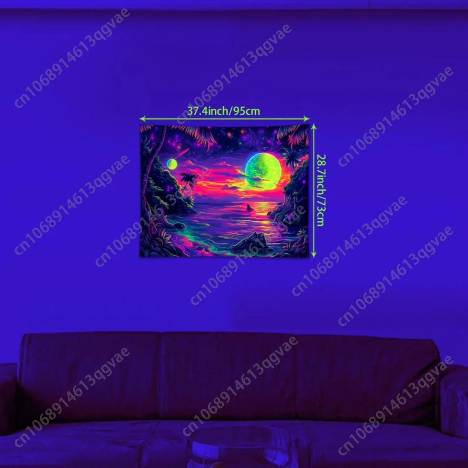 Reactive Tapestry Fantasy Spac - огляд і ціна Lighting Effect Home Decor