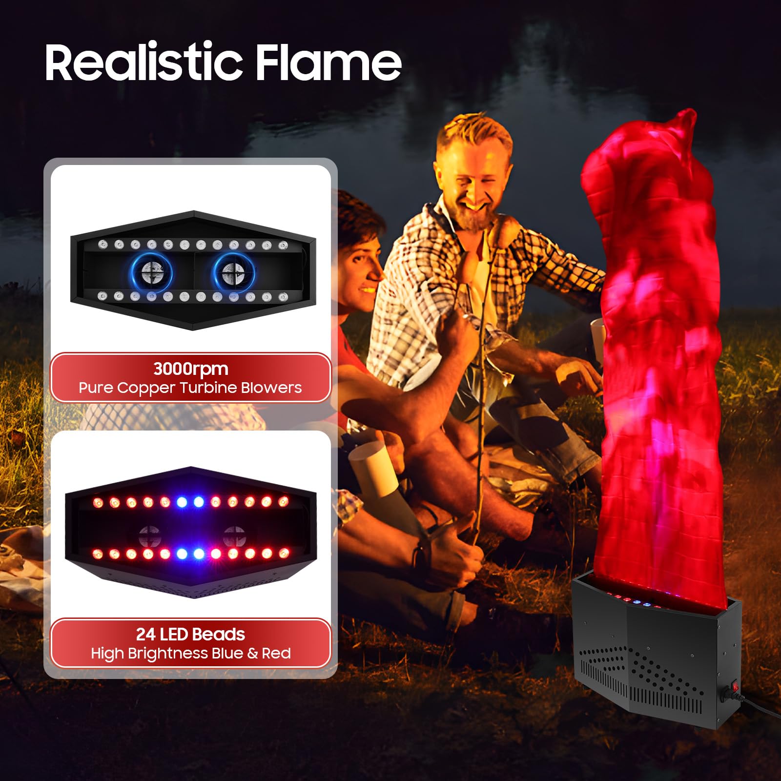 LED Silk Fire Flame Effect Lig - огляд і ціна Lighting Effect Home Decor