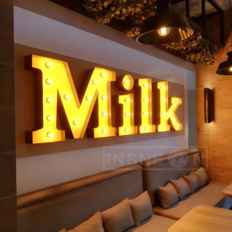 Custom Metal Light Bulb Letter - огляд і ціна Light Up Letters Marquee