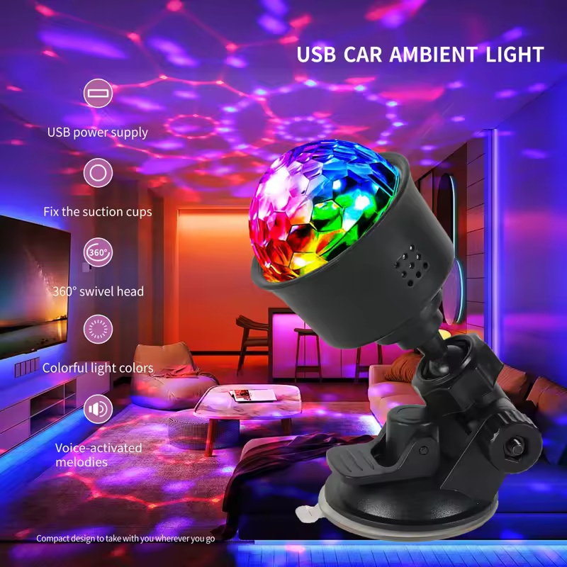 RGB Sound Activated LED Disco  - огляд і ціна Lighting Effect Home Decor