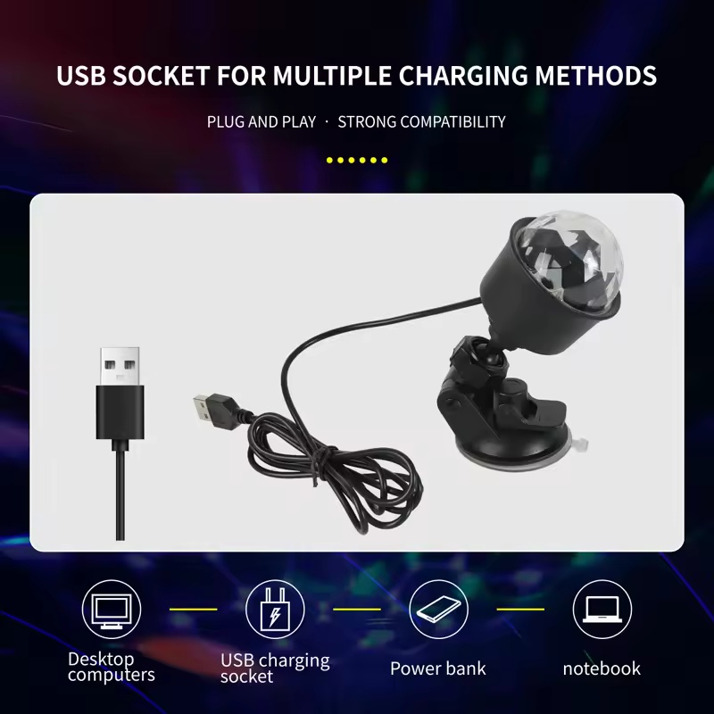 RGB Sound Activated LED Disco  - огляд і ціна Lighting Effect Home Decor
