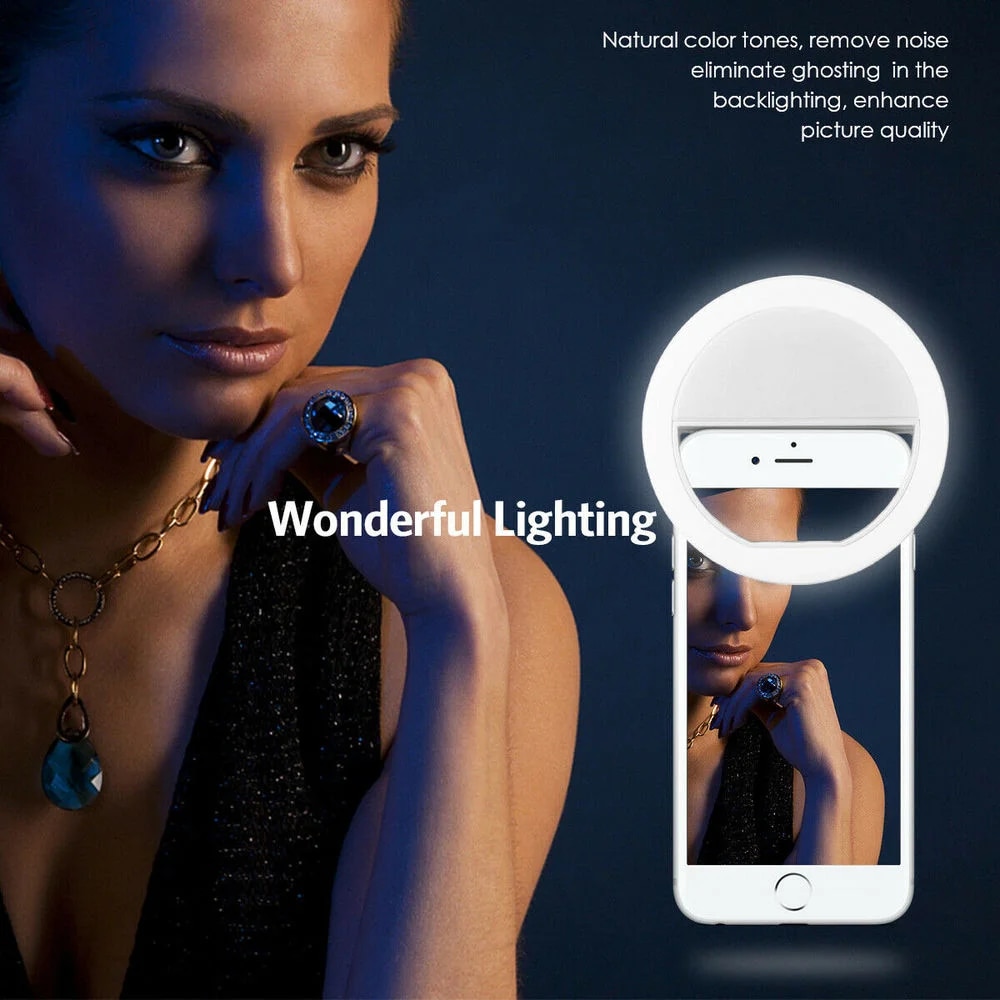 USB Rechargeable LED Selfie Ri - огляд і ціна Lighting Gallery