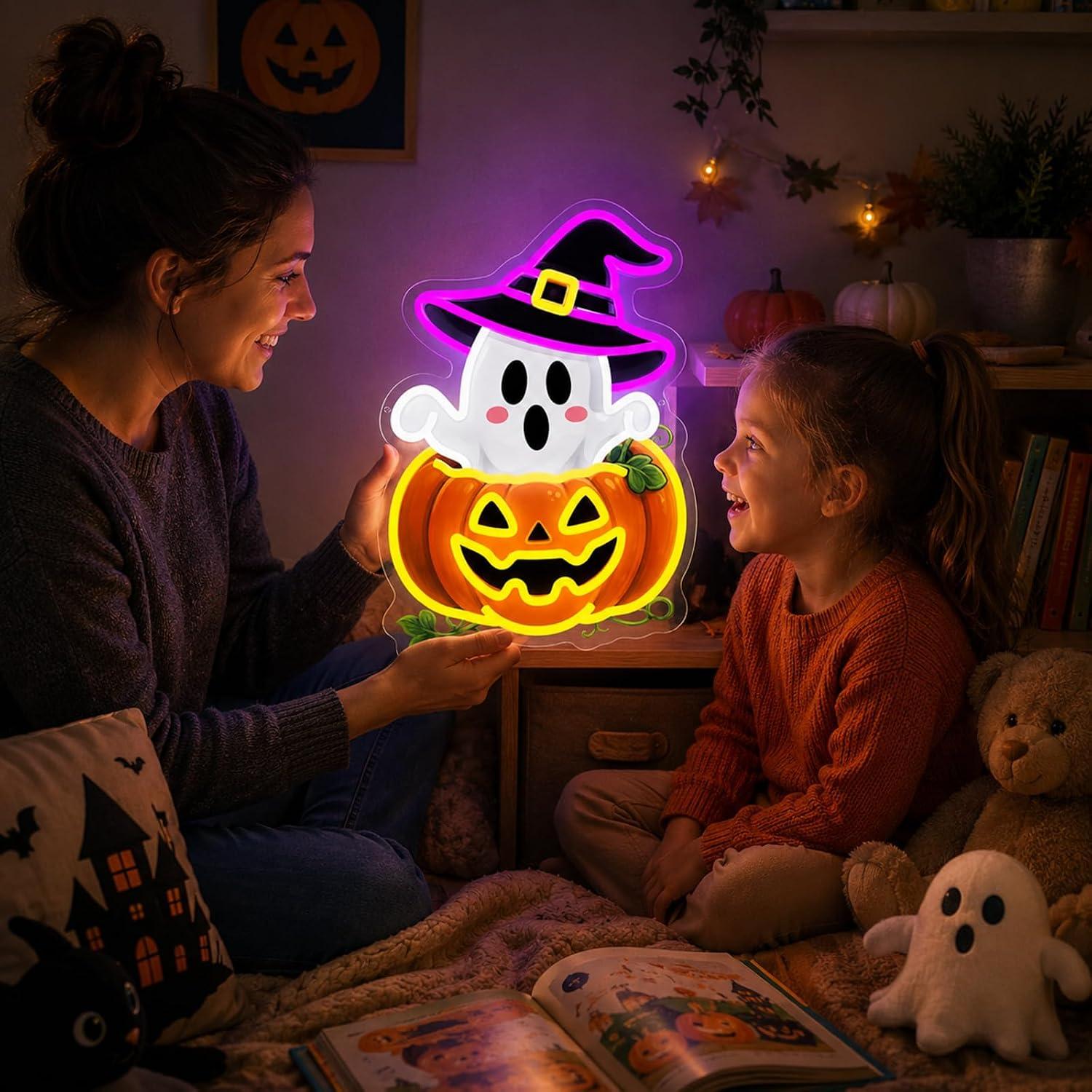 Cute Ghost Witch Hat Pumpkin N - огляд і ціна Home Decor Lighting Tricks