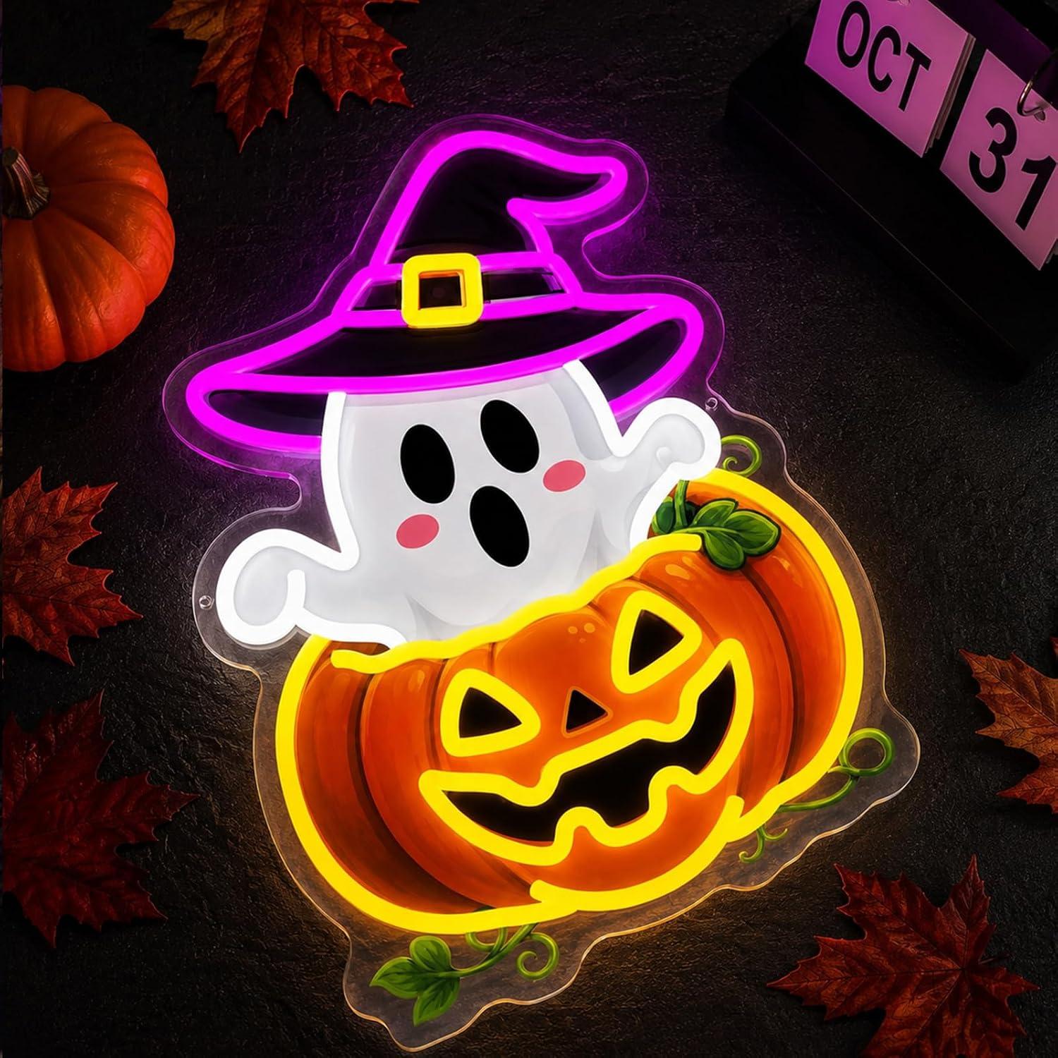 Cute Ghost Witch Hat Pumpkin N - огляд і ціна Home Decor Lighting Tricks