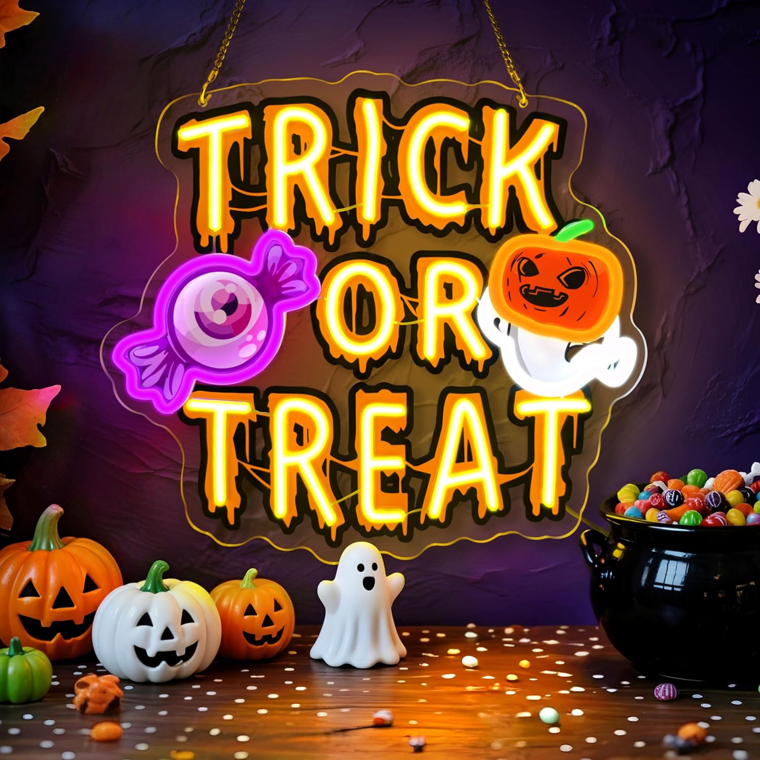 Trick Or Treat LED Neon Sign U - огляд і ціна Home Decor Lighting Tricks