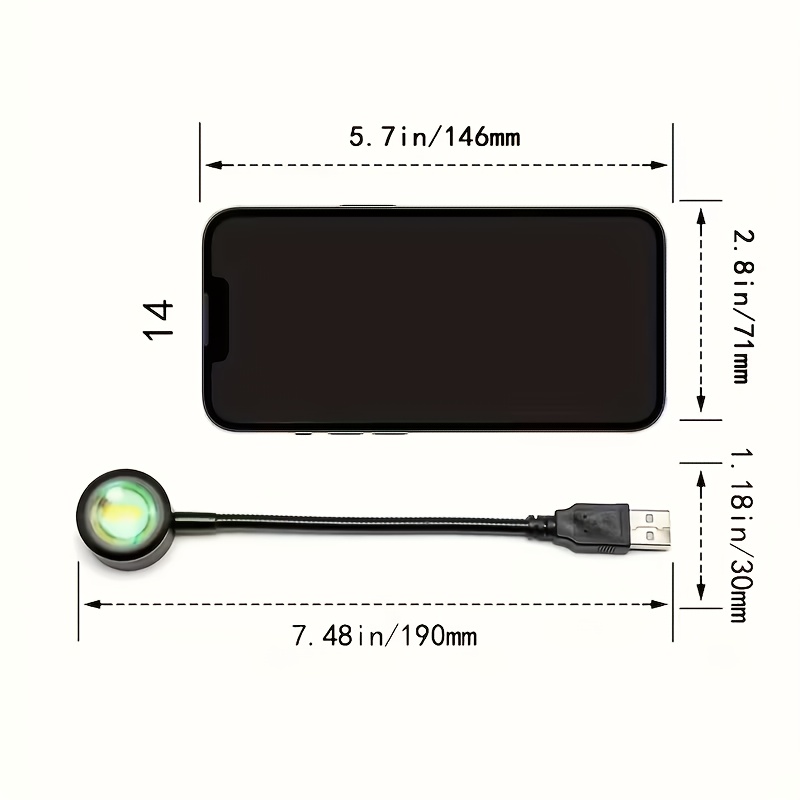 1Pc Colorful LED Sunset Lamp 7 - огляд і ціна Sunset Lamp Projection