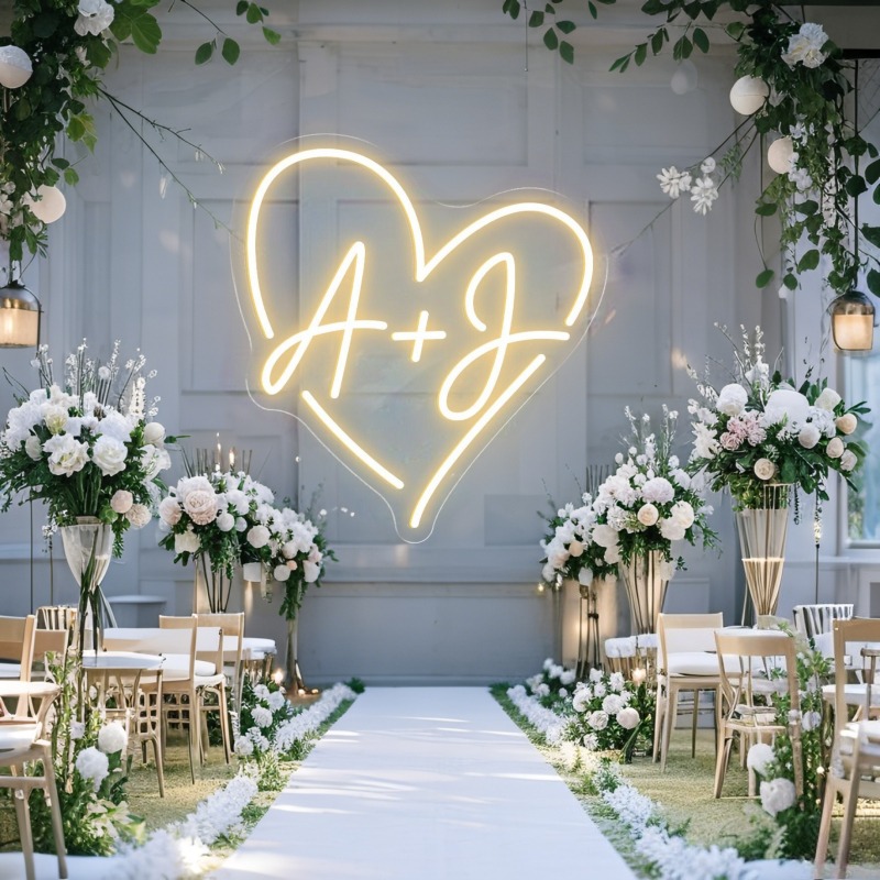 Custom Initials Heart LED Neon - огляд і ціна Lighting Decoration Ideas