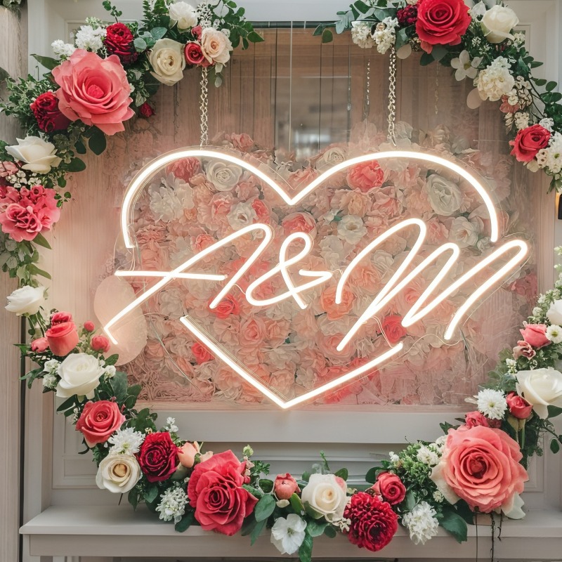 Custom Initials Heart LED Neon - огляд і ціна Lighting Decoration Ideas