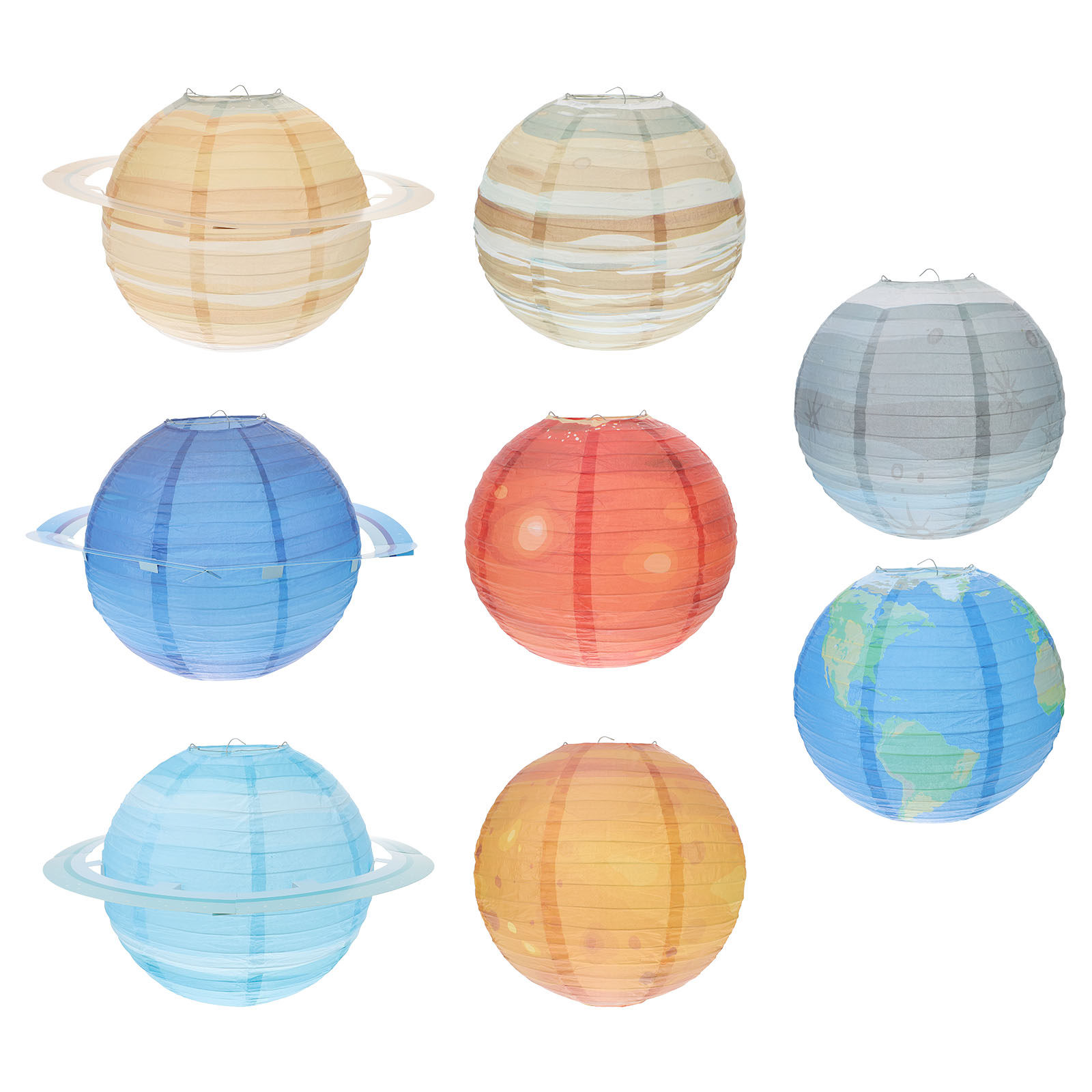 8Pcs Outer Space Paper Lantern - огляд і ціна Lantern Paper Solar