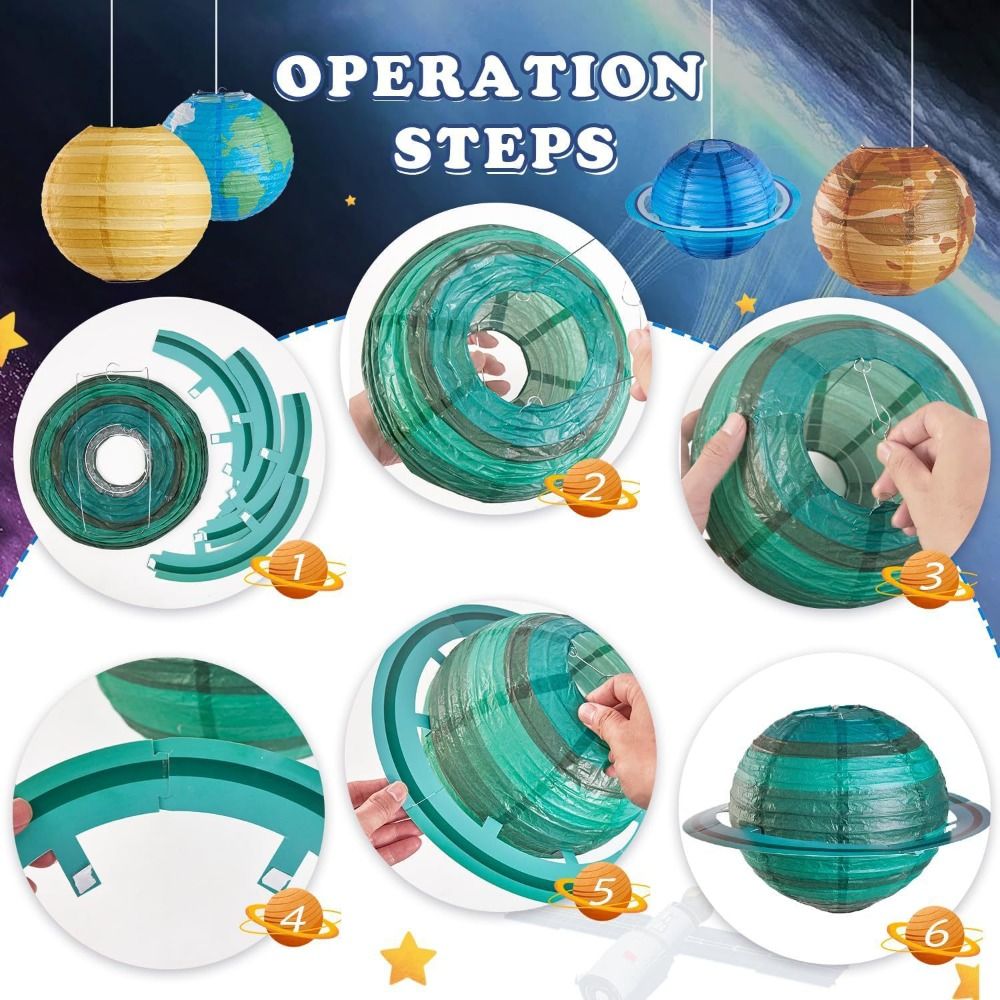 Galaxy Space Theme Hanging Pla - огляд і ціна Lantern Paper Solar