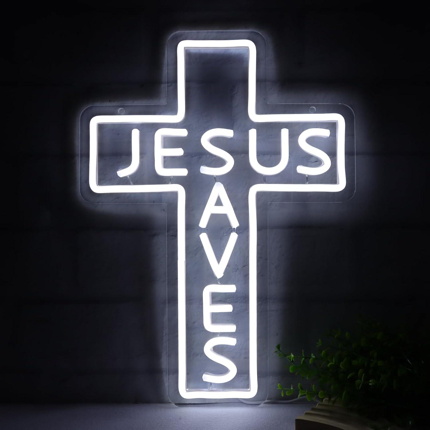 Jesus Saves Cross Neon Signs U - огляд і ціна Restaurant Lighting Decoration