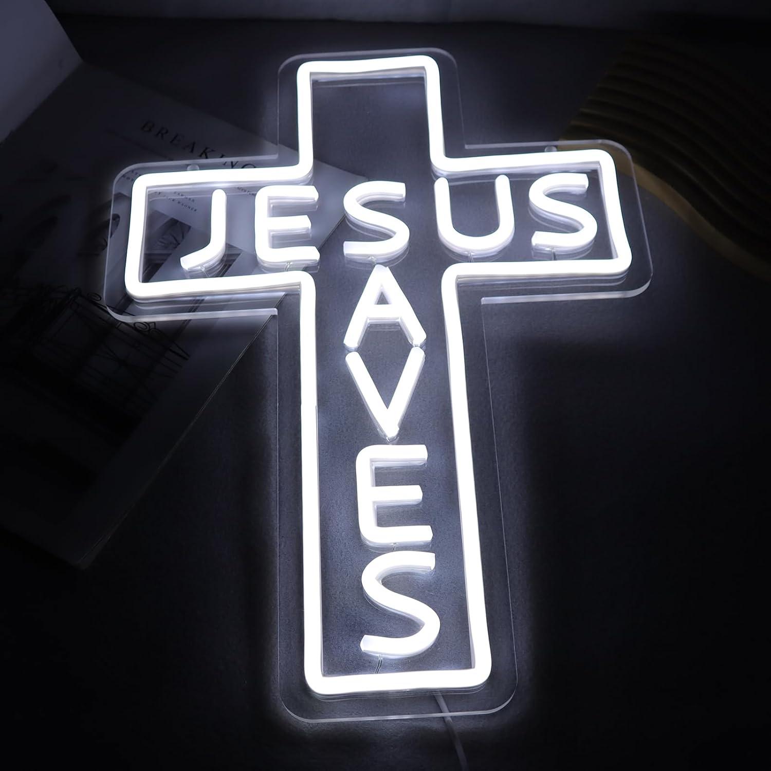 Jesus Saves Cross Neon Signs U - огляд і ціна Restaurant Lighting Decoration