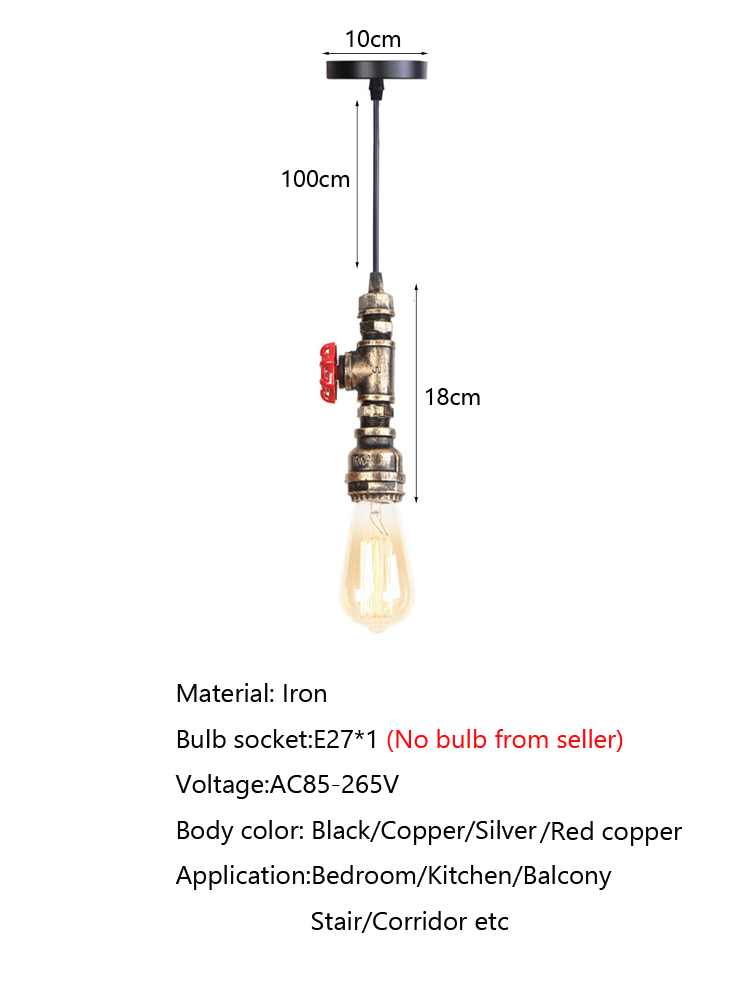 Retro Loft Industry Wind Water - огляд і ціна Lighting Room Decor Items
