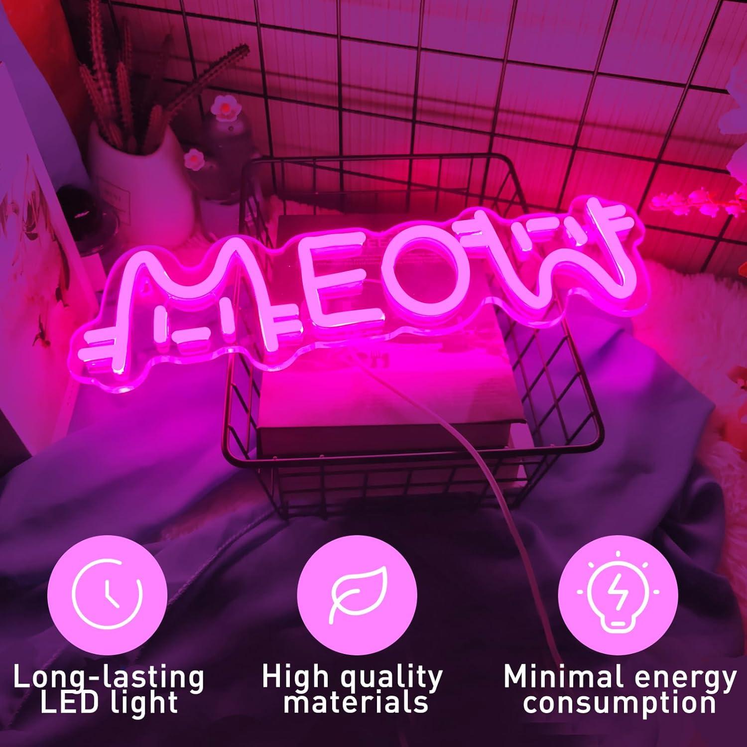 Meow Neon Sign Cat USB Powered - огляд і ціна Restaurant Lighting Decoration