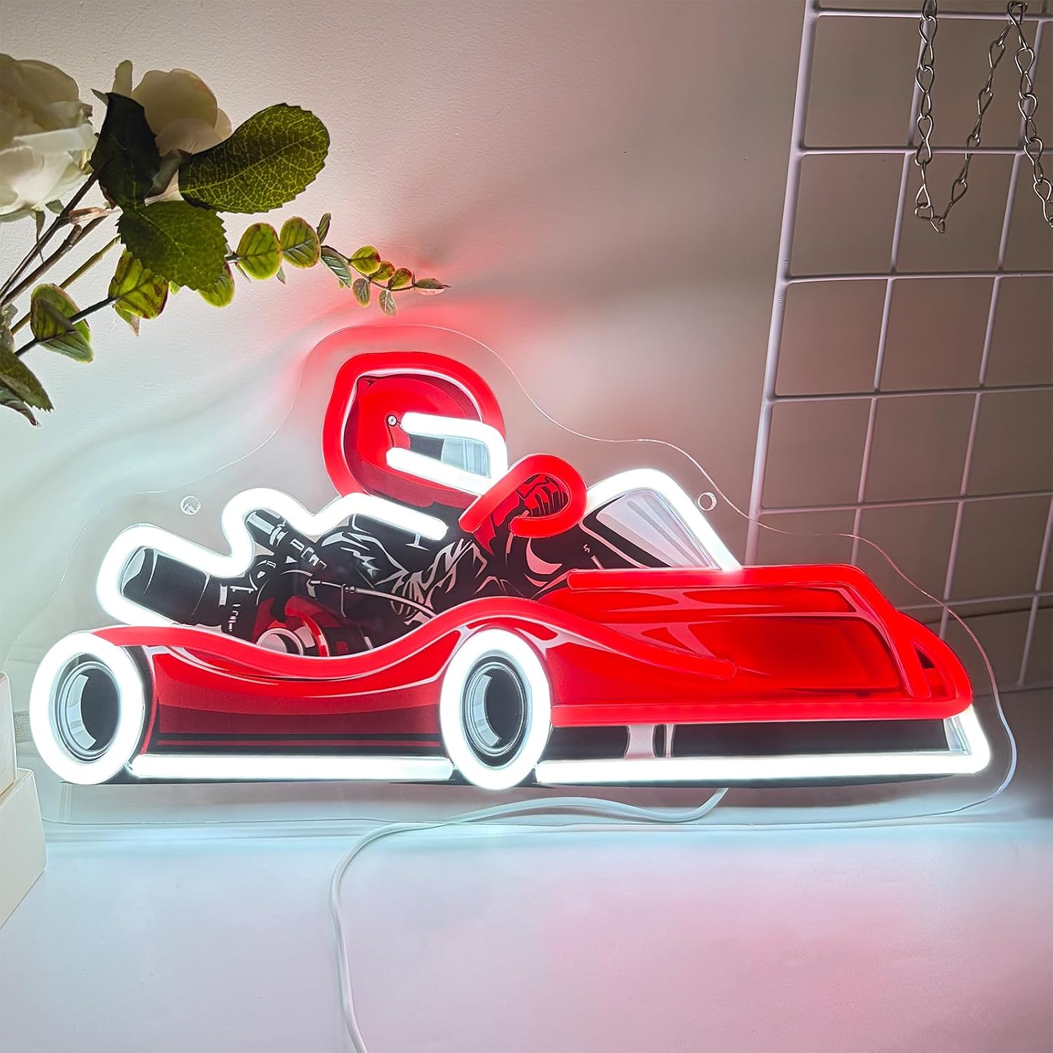 Go Kart Racer LED Neon Sign US - огляд і ціна Decor Kart Lighting