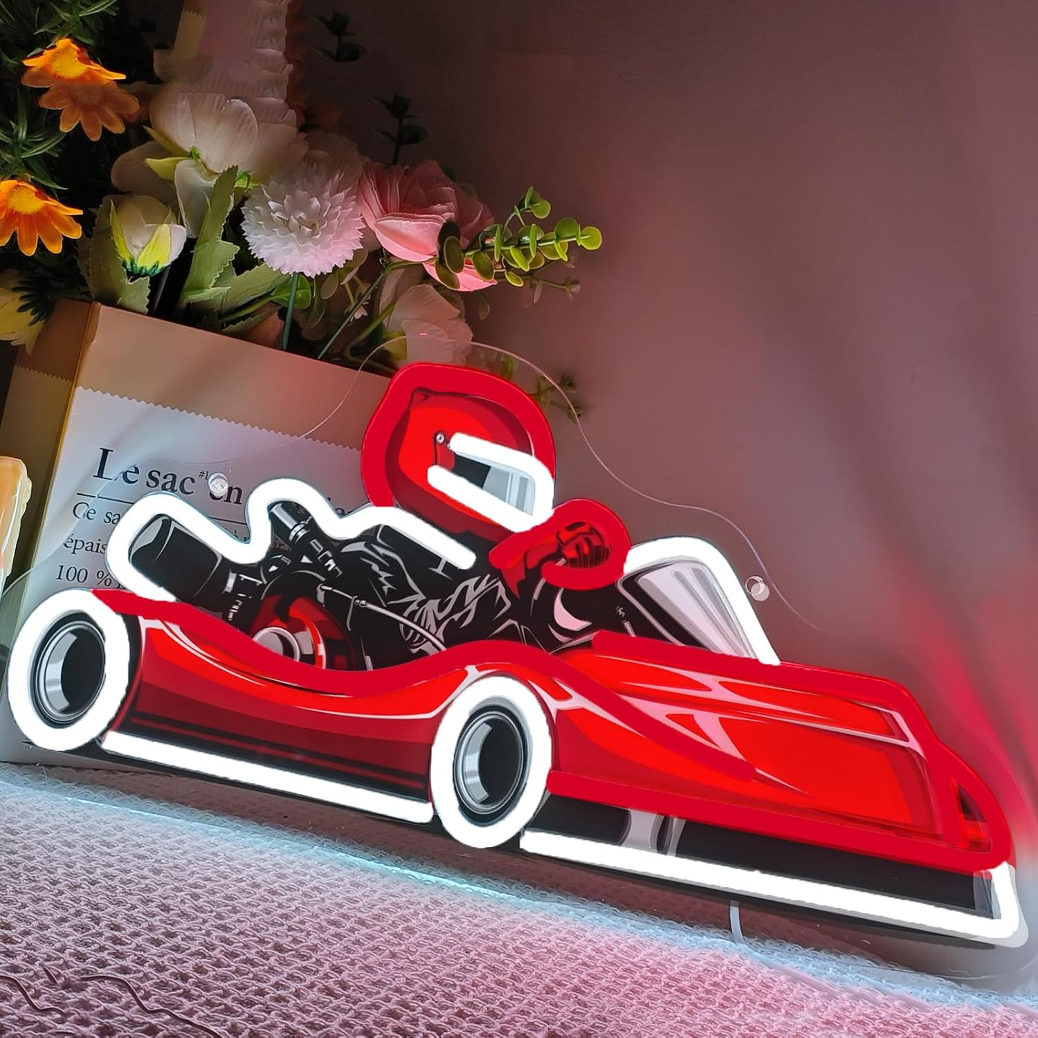 Go Kart Racer LED Neon Sign US - огляд і ціна Decor Kart Lighting