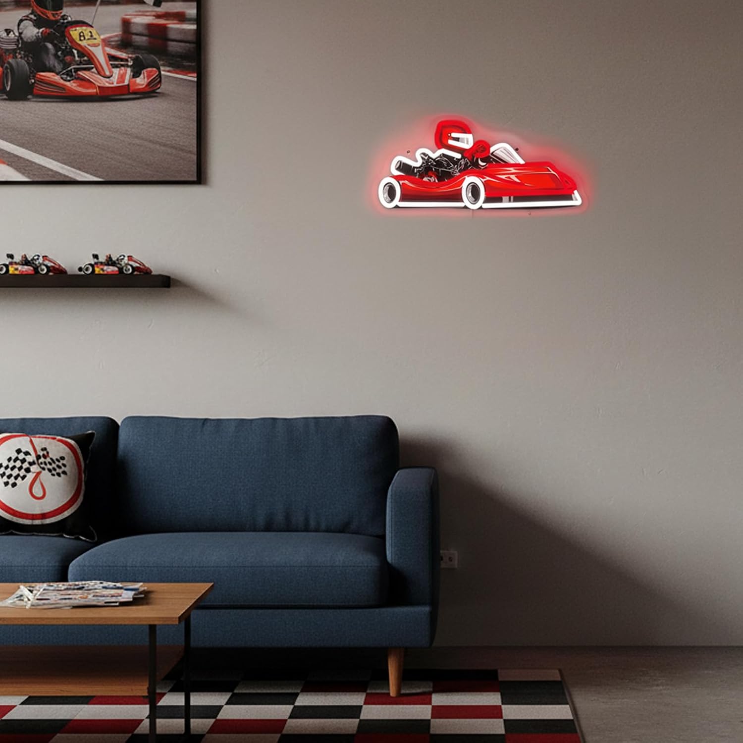 Go Kart Racer LED Neon Sign US - огляд і ціна Decor Kart Lighting