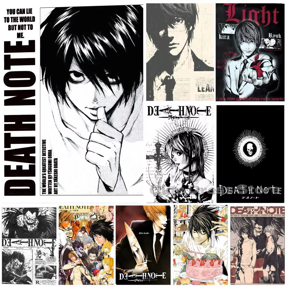 Death Note Canvas Print Unfram - огляд і ціна Lighting Room Decor Items