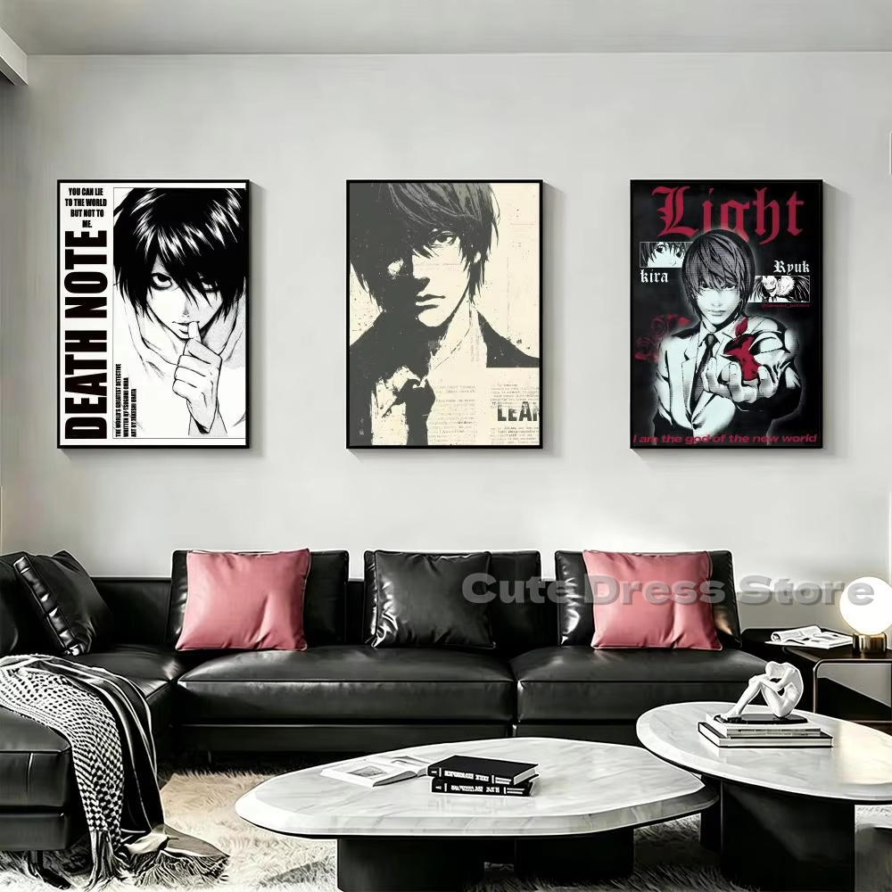 Death Note Canvas Print Unfram - огляд і ціна Lighting Room Decor Items
