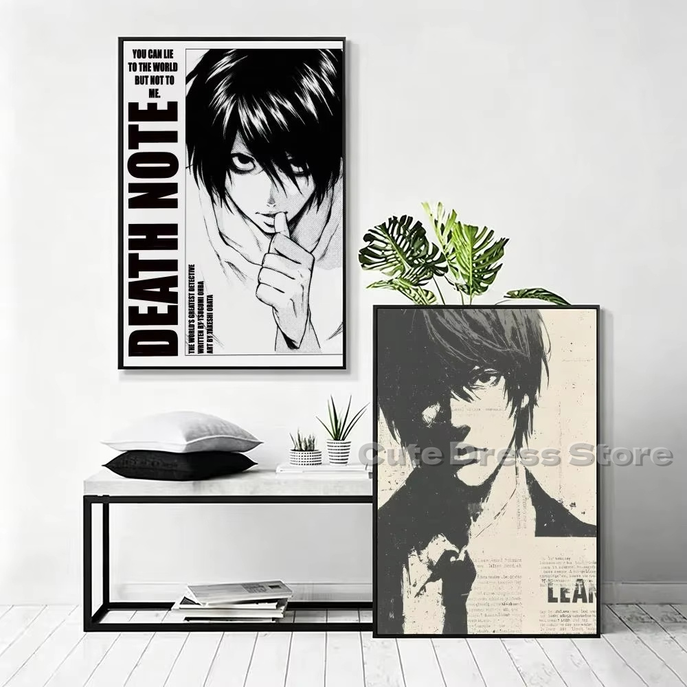 Death Note Canvas Print Unfram - огляд і ціна Lighting Room Decor Items