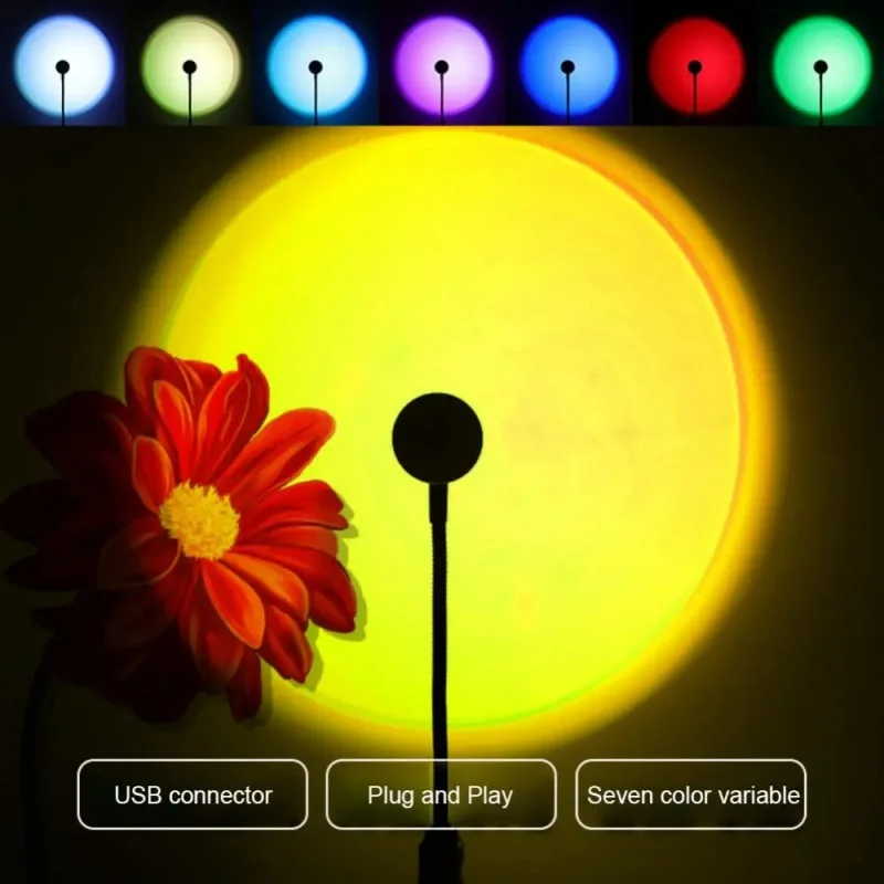 Mini USB ED Sunset Lamp Nightl - огляд і ціна Sunset Lamp Projection