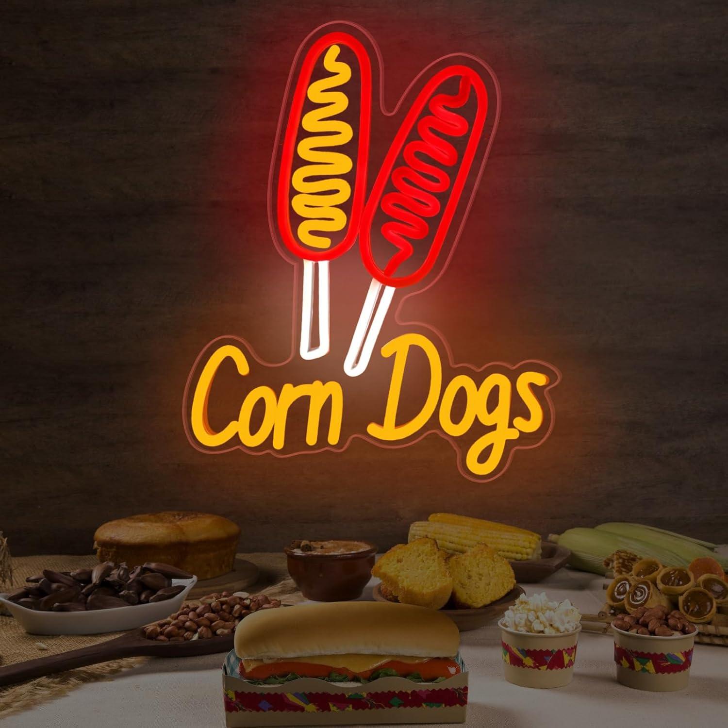 Corn Dog Neon Sign Snack USB D - огляд і ціна Restaurant Lighting Decoration
