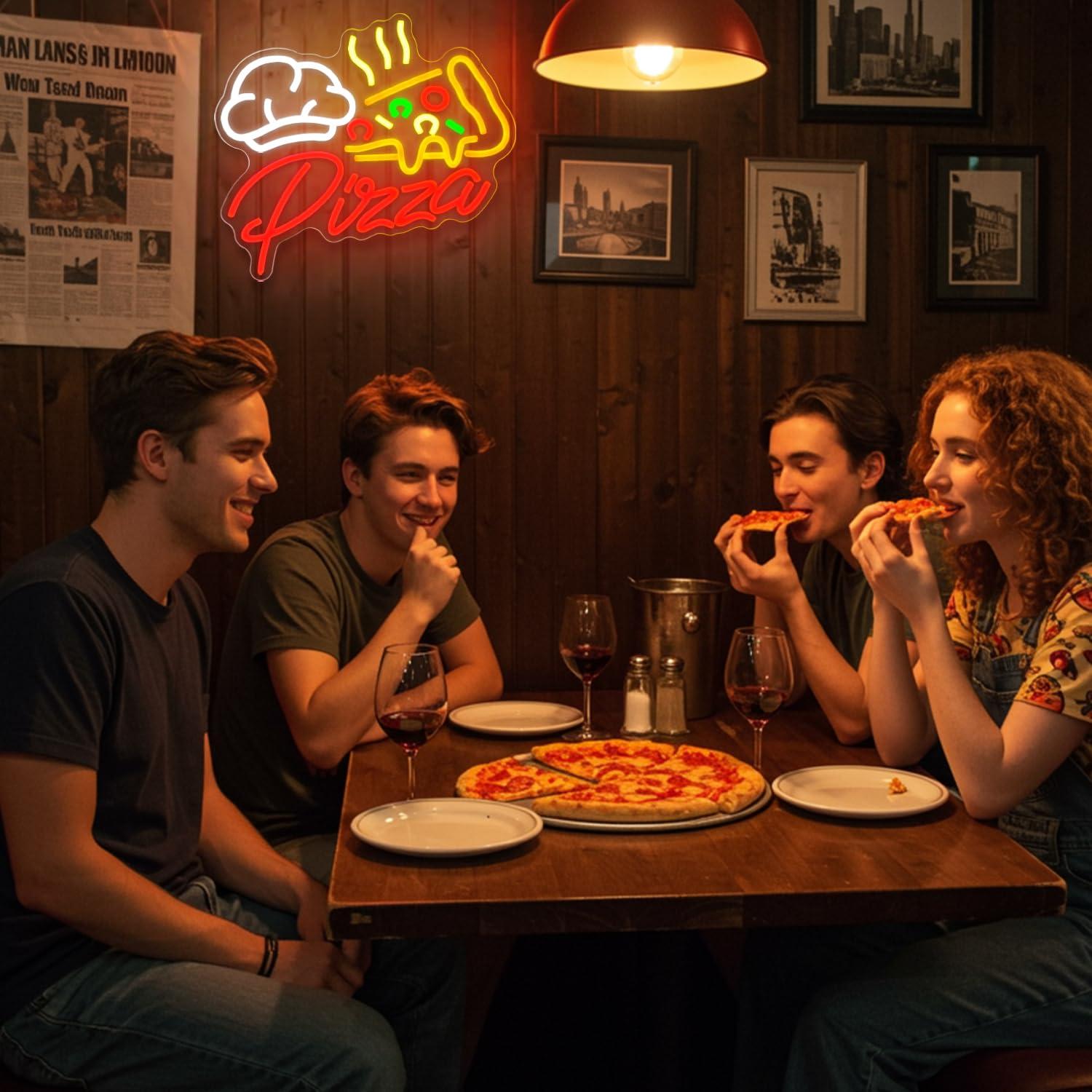 Pizza Neon Sign Colorful Pizza - огляд і ціна Restaurant Lighting Decoration