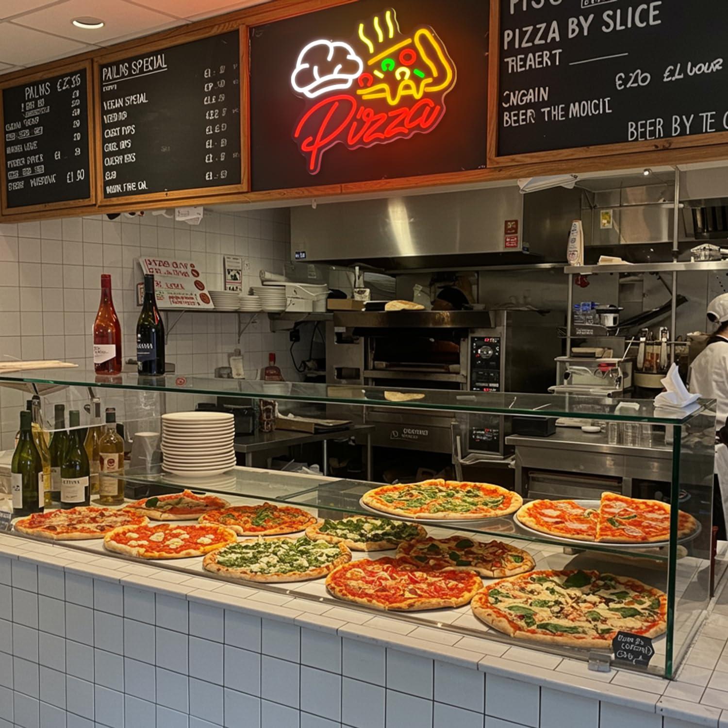 Pizza Neon Sign Colorful Pizza - огляд і ціна Restaurant Lighting Decoration
