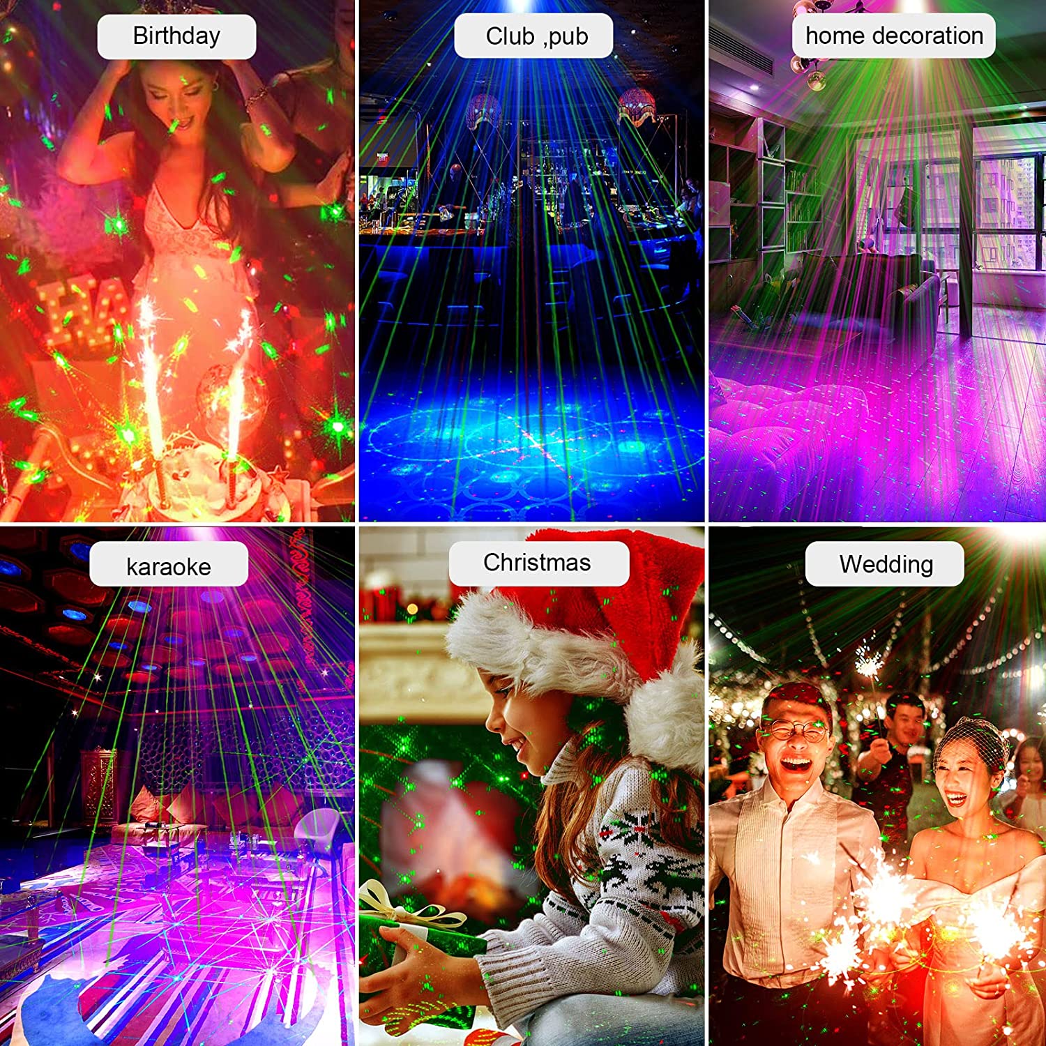 Stage Lights DJ Christmas Proj - огляд і ціна Lighting Effect Home Decor