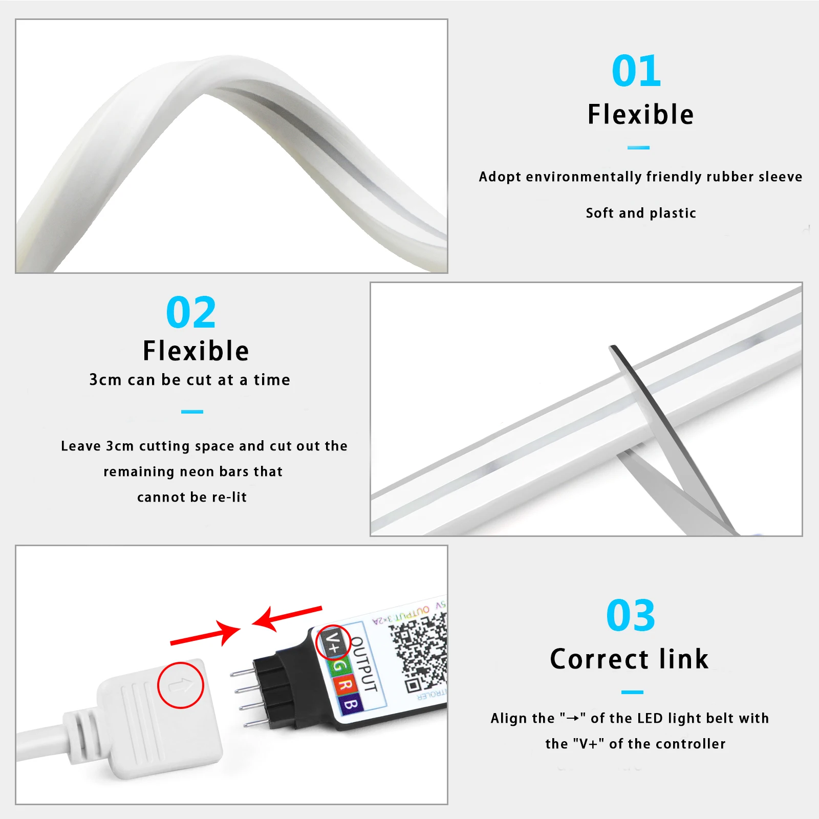 1-5m RGB LED Neon Strip Light  - огляд і ціна Lighting Decor In Room